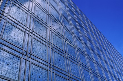 France, Paris (75), Institut du Monde Arabe dans le Quartier Latin de l'architecte Jean Nouvel et architecture-studio