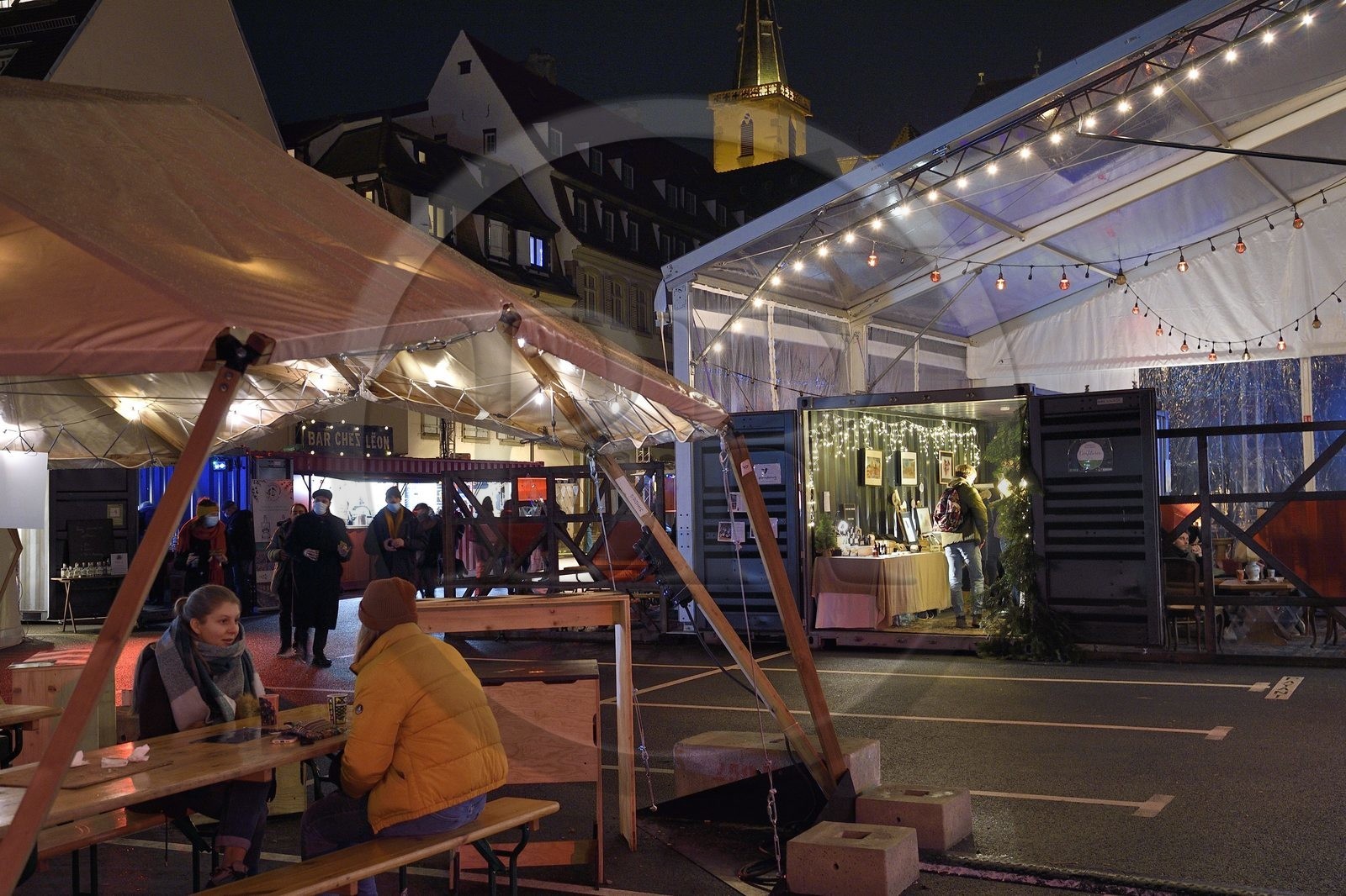 France, Bas Rhin, Strasbourg, old town listed as World Heritage by UNESCO, Christmas Market Off Place Grimmeissen