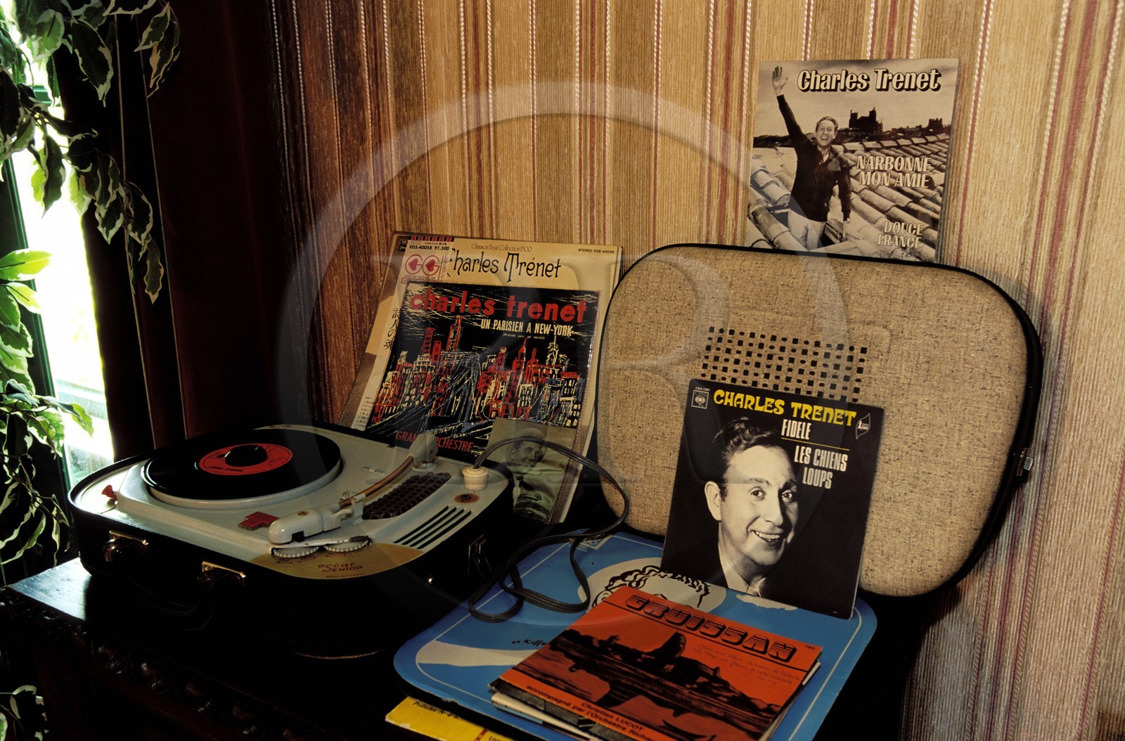 France, Aude (11), Narbonne, la maison de Charles Trénet, le petit salon de ses appartements