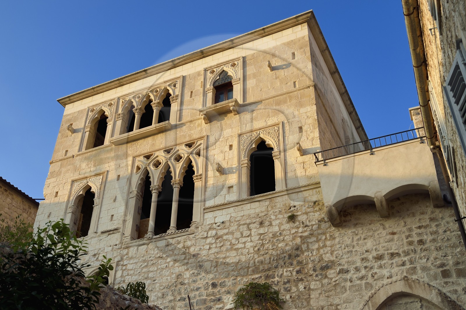 Croatie, Dalmatie, cote dalmate, Ile de Hvar, la ville de Hvar, le Palais Uzizic à la Porta Maestra