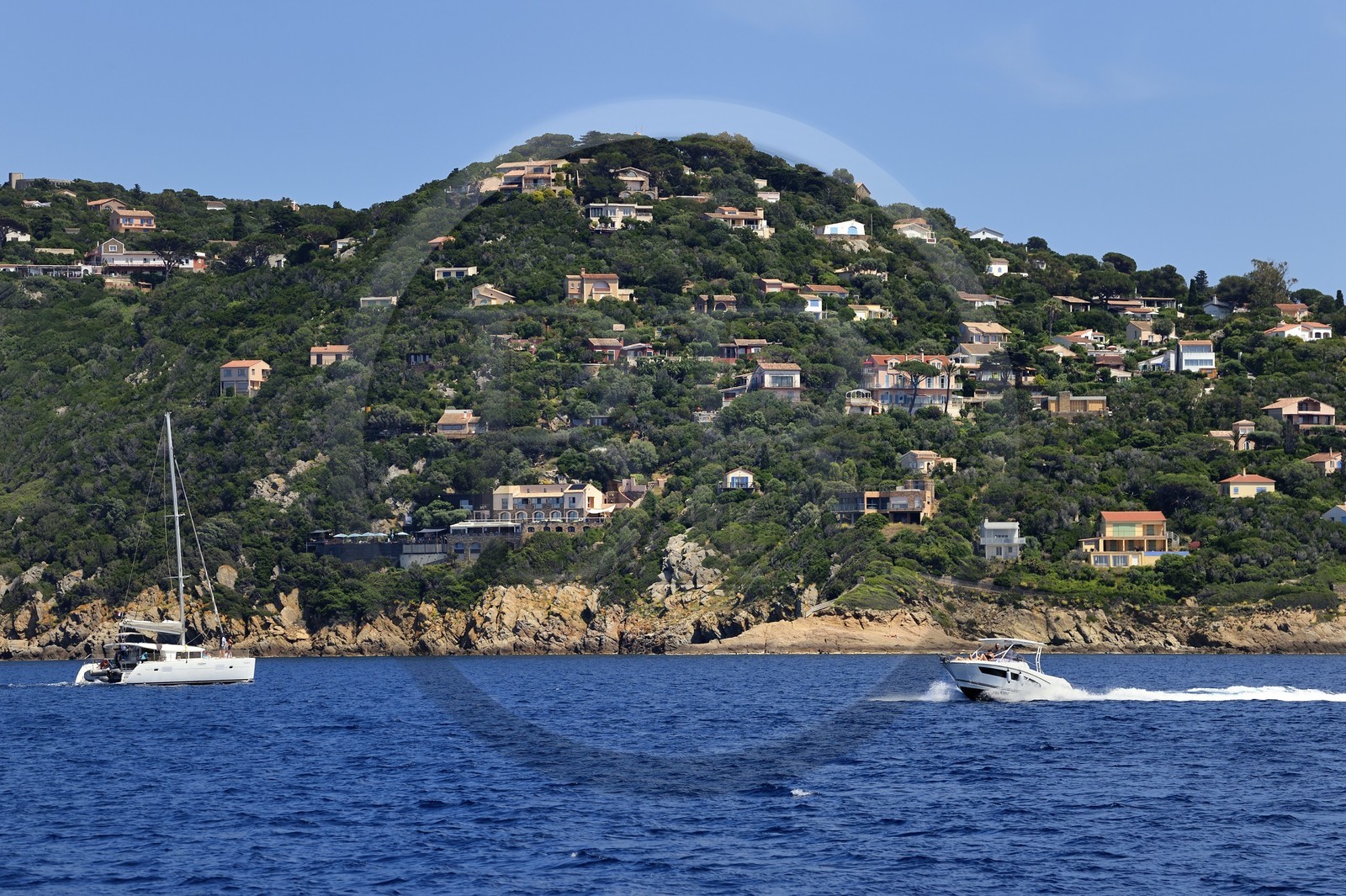 France, Var (83), Iles d'Hyères, Parc national de Port Cros, Ile du Levant, domaine naturiste d'Héliopolis