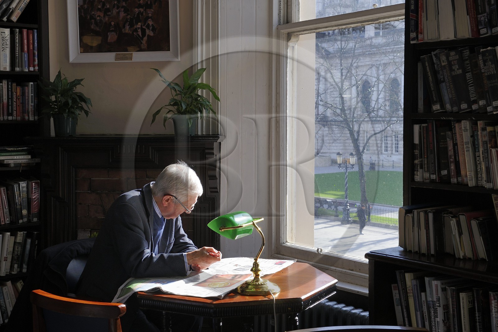 Royaume-Uni, Irlande du Nord, Belfast, Linen Hall Library (bibliothèque)