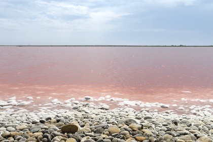 France, Bouches-du-Rhône (13), Camargue, Salin-de-Giraud, les salins du Midi, dépots de sel