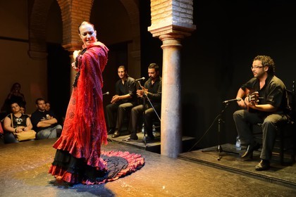 Espagne, Andalousie, Séville, quartier de Santa Cruz, musée de la dance flamenco