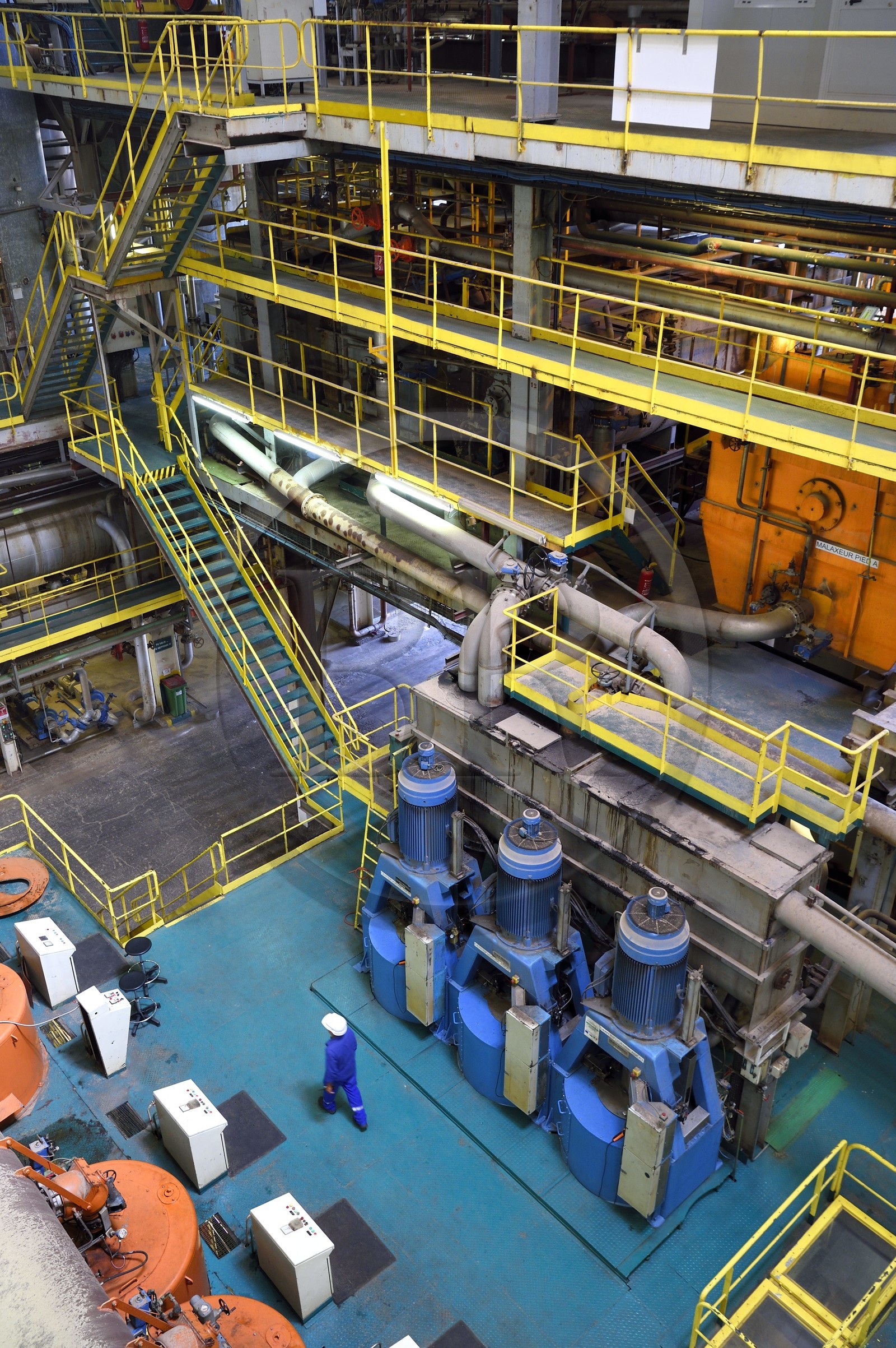 France, Ile de la Reunion, Saint-Louis, l'usine sucrière du Gol, fabrication du sirop à base de la canne à sucre, centrifugeuses