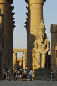 Egypt, Upper Egypt, Nile Valley, Luxor Temple listed as World Heritage by UNESCO, Ramesses II courtyard