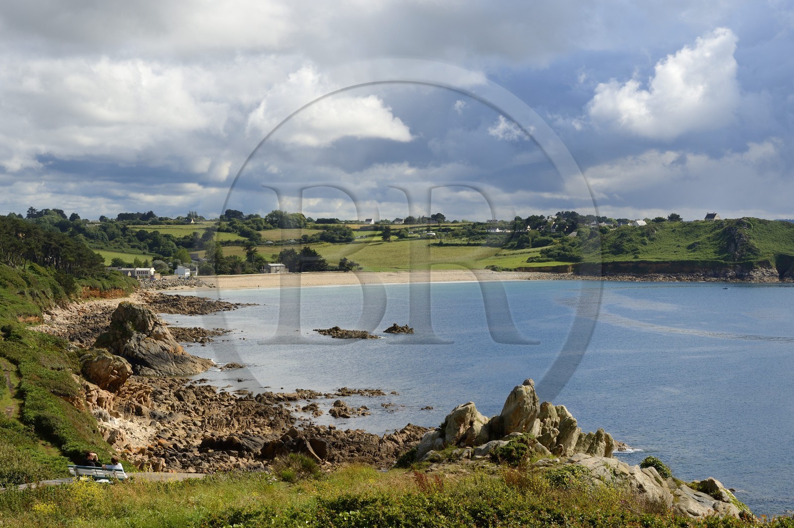 France, Finistère (29), Baie de Morlaix, Pointe de Diben, plage du Guerzit
