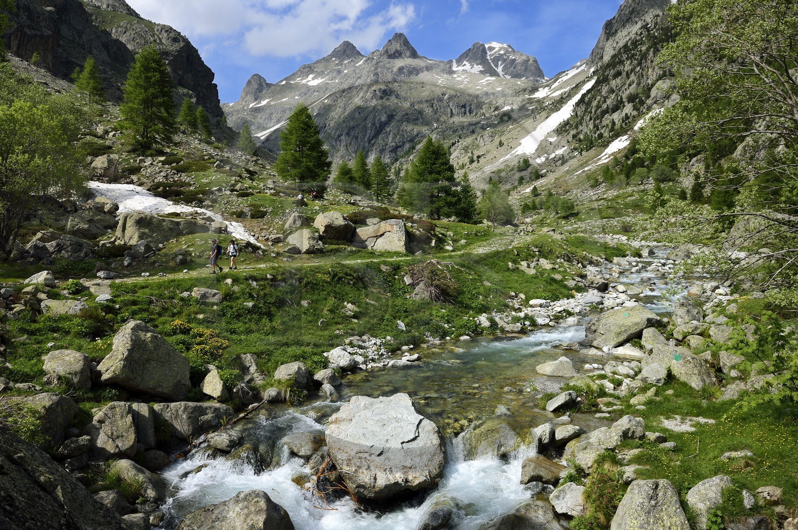 France, Alpes-Maritimes, parc national du Mercantour ( Mercantour national park), Haute-Vesubie, trek in the Gordolasque valley