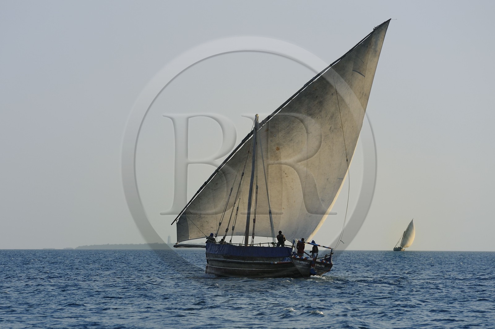Tanzanie, archipel de Zanzibar, île de Unguja (Zanzibar), côte ouest, un dhow (boutre traditionnel)