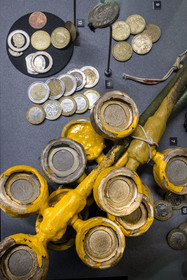 France, Paris, the Monnaie de Paris (Paris Mint) Museum, counterfeiting of franc and euro coins