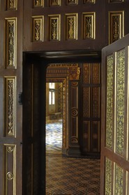 France, Loir-et-Cher (41), vallée de la Loire classée au Patrimoine Mondial de l'UNESCO, Blois, détail du cabinet de la Reine