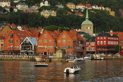 Norway, Hordaland, Bergen, old town pier