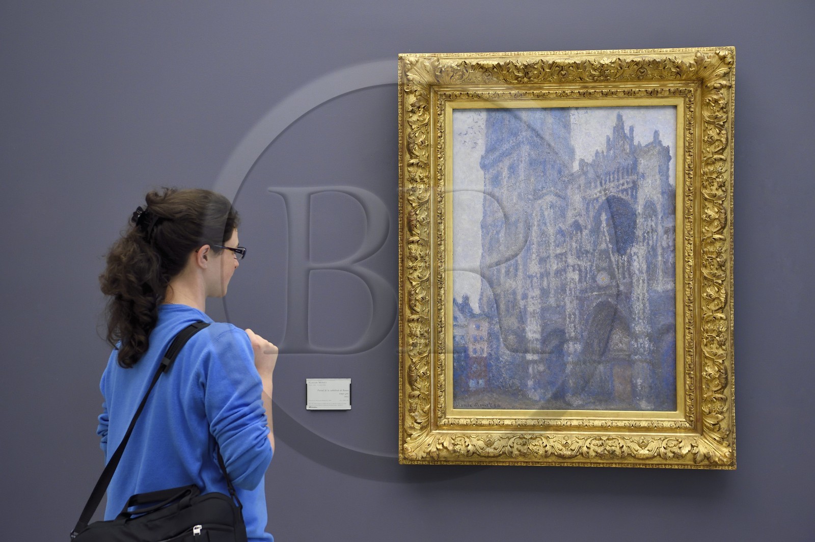 France, Seine-Maritime (76), Rouen, le musée des Beaux-Arts, tableau du Portail de la cathédrale de Rouen, temps gris par Claude Monet, 1892