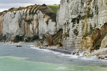 France, Seine-Maritime (76), Côte d'Albâtre, Pays de Caux, les falaises à Yport