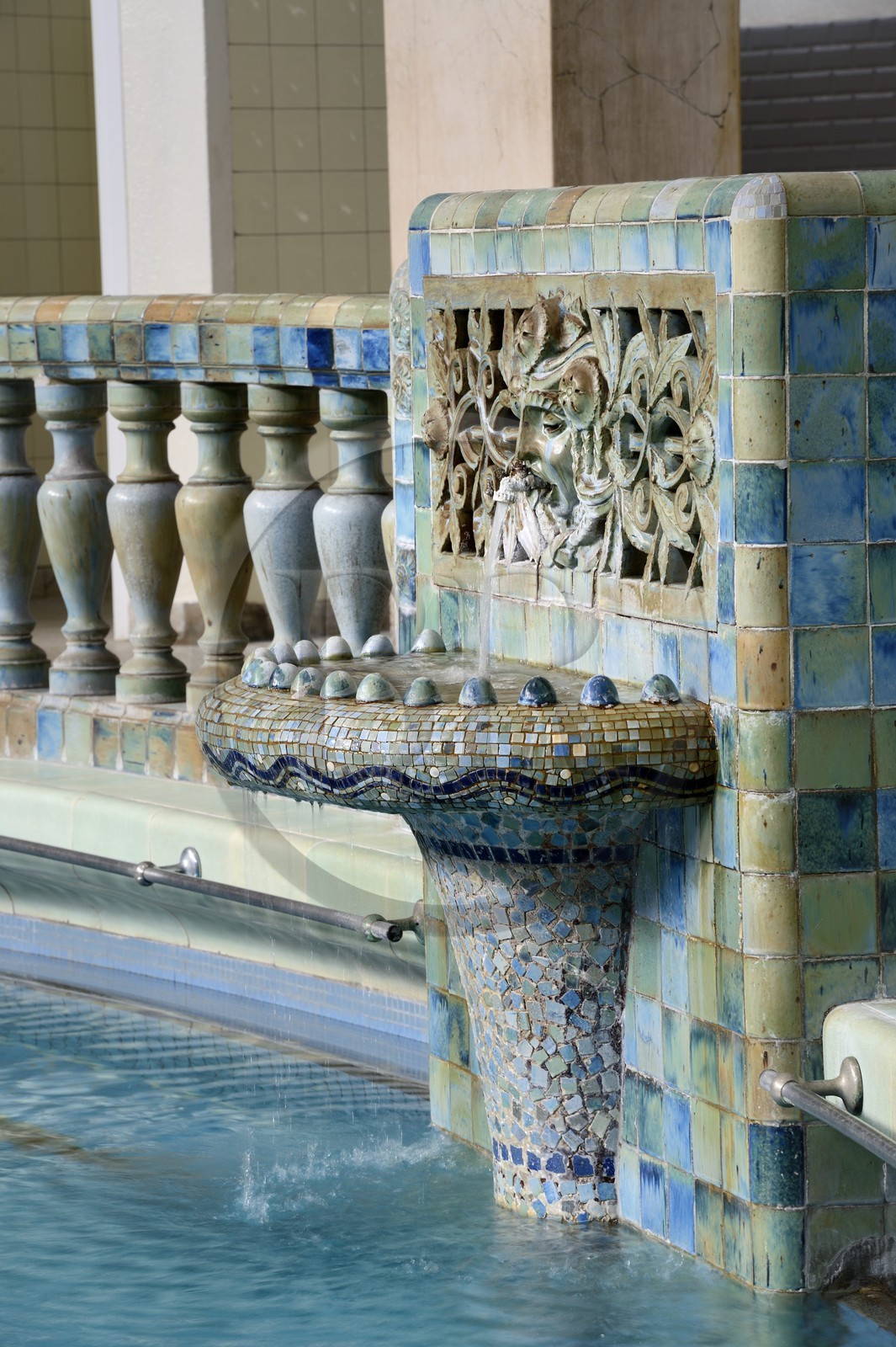 France, Meurthe-et-Moselle, Nancy, round swimming pool of Thermal Nancy