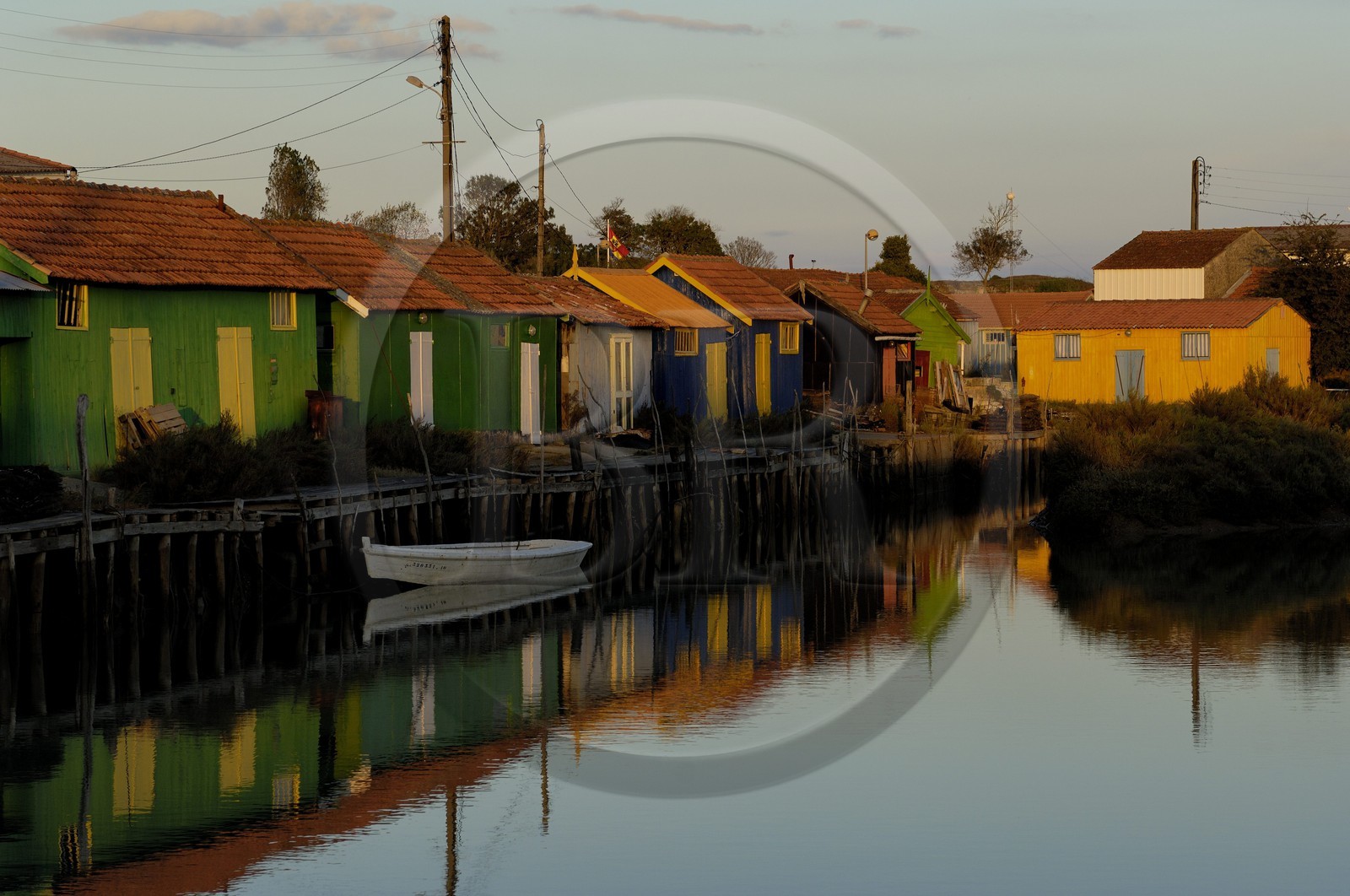 France, Charente-Maritime (17), Ile d'Oléron, Le Château d'Oléron, cabanes d'ostréiculteurs