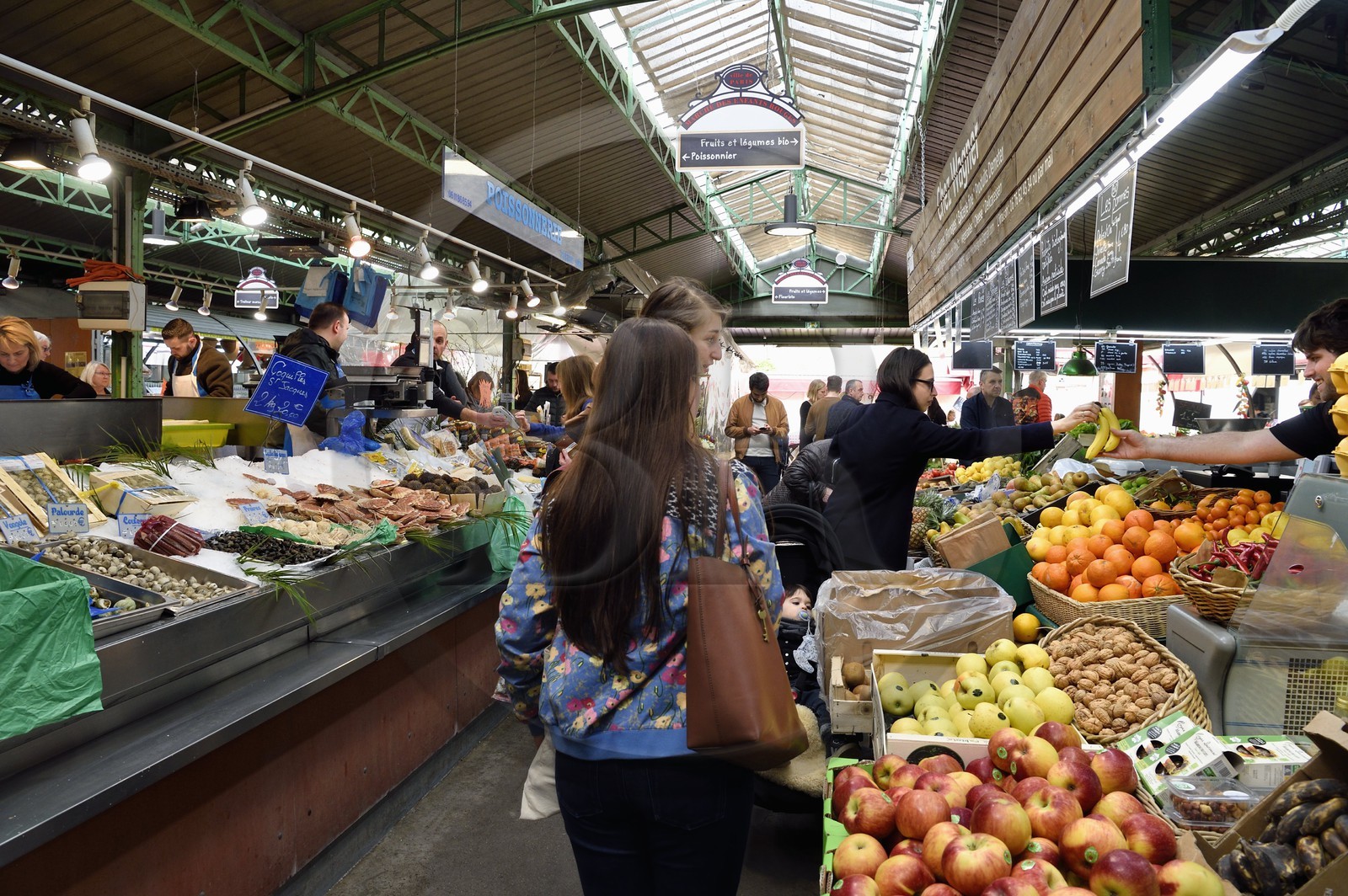 France, Paris (75), quartier du Marais, Marché des Enfants Rouges