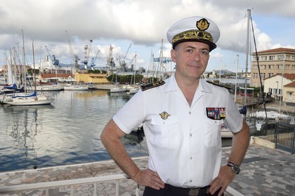 France, Var (83), Toulon, la base navale (Arsenal), préfecture maritime de la Méditerranée, l’amiral Vandier, commandant de la base de Défense de Toulon