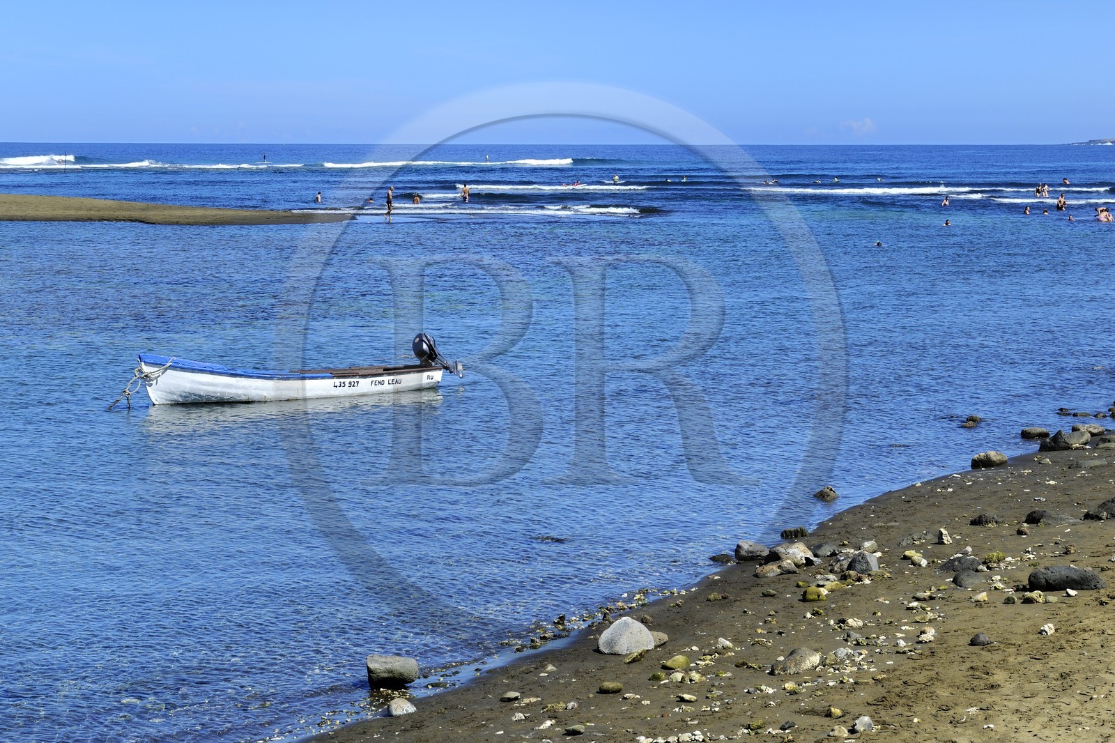 France, Ile de la Reunion, Cote Ouest, Etang-Salé les bains, bassin Pirogue