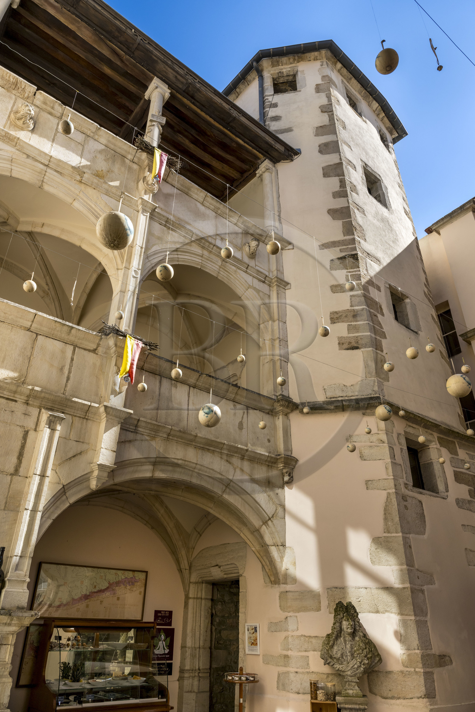 France, Cote d'Or, Climats terroirs of Burgundy, listed as World Heritage by UNESCO, Beaune, Hotel Le Cep in the 15th and 16th century Brunet de Monthelie mansion