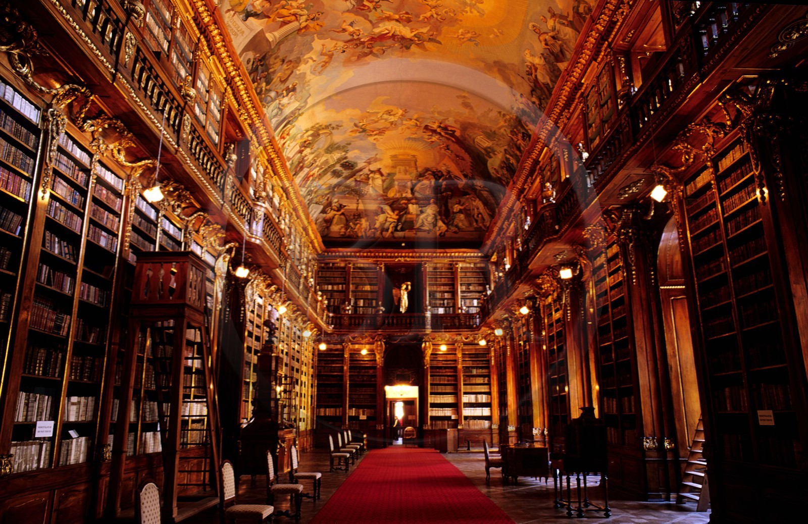 République Tchèque, Prague, la bibliothèque philosophique du monastère de Strahov