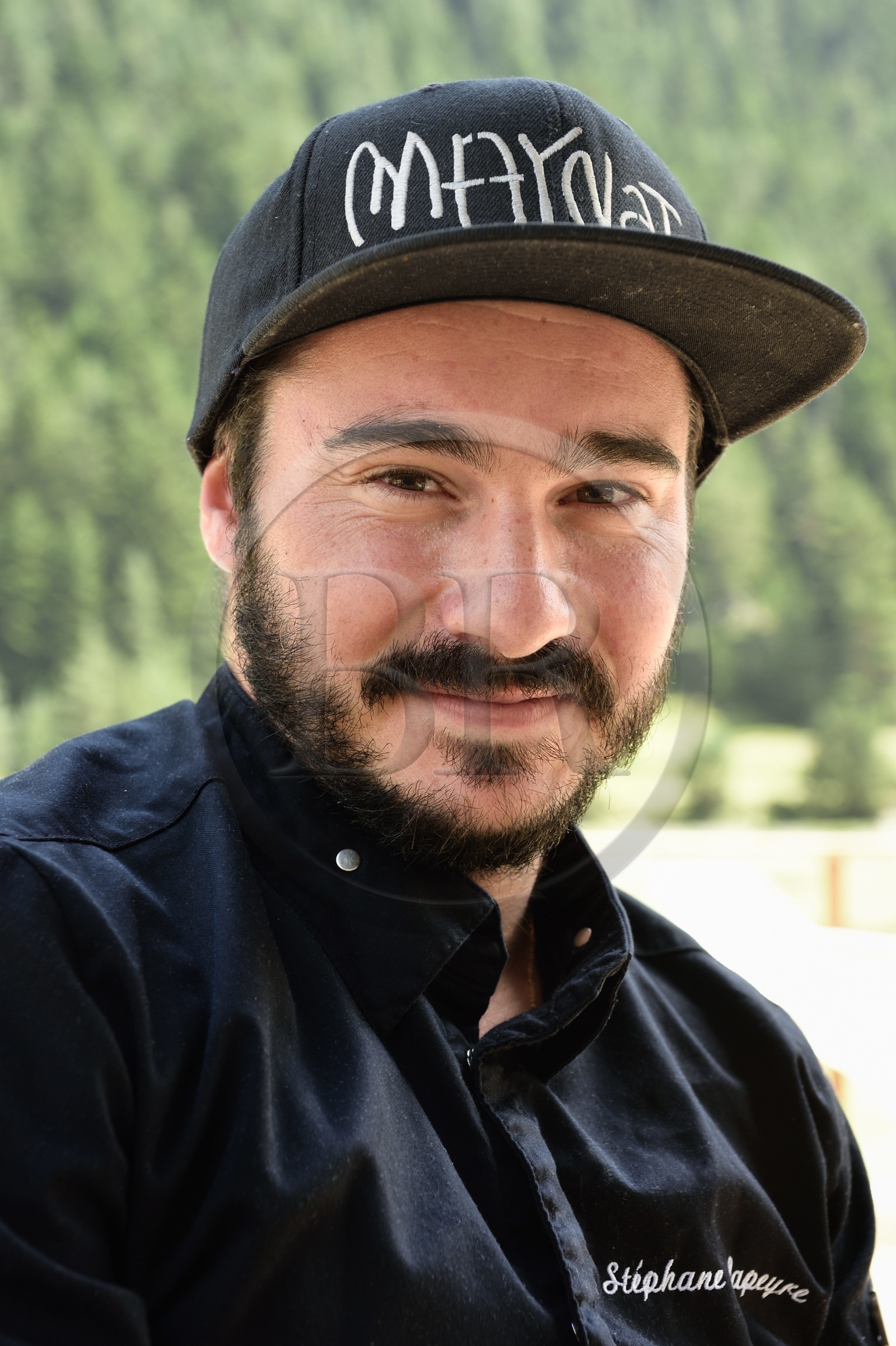 France, Hautes Pyrenees, Saint Lary Soulan, Rioumajou valley, the Rioumajou hospice which has become a hiking refuge and a restaurant, the chef Stephane Lapeyre
