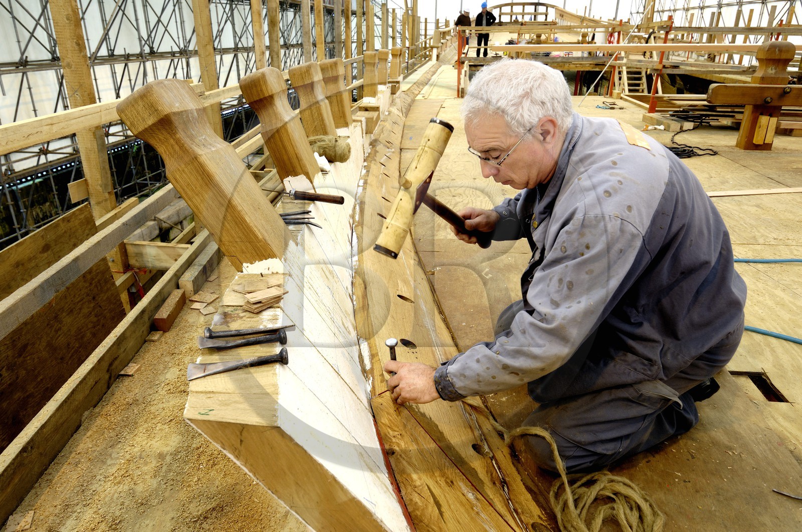 France, Charente-Maritime (17), Rochefort, le quartier de l'Arsenal, chantier de l'Hermione