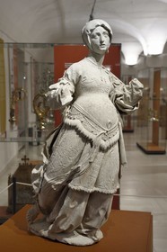 France, Meuse, Saint Mihiel, Museum of Sacred Art, statue of St. Elizabeth attributed to the sculptor Ligier Richier (16th century)