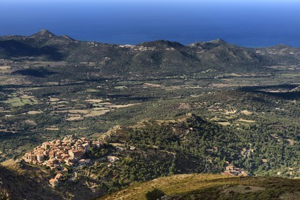 France, Haute-Corse (2B), Balagne, village perché de Speloncato