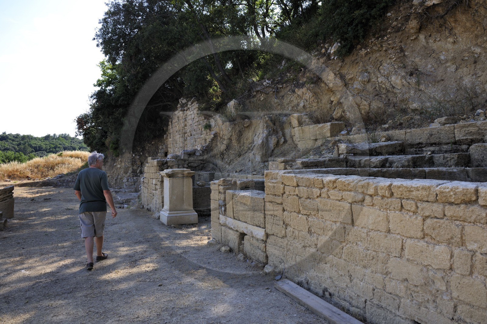 France, Herault, excavations at the hill of Castellas in Murviel-lès-Montpellier is the location of an important ancient settlement of the late Iron Age to the second century AD