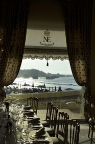 France, Pyrénées-Atlantiques (64), Pays-Basque, Biarritz, Hotel du Palais, une salle de restaurant