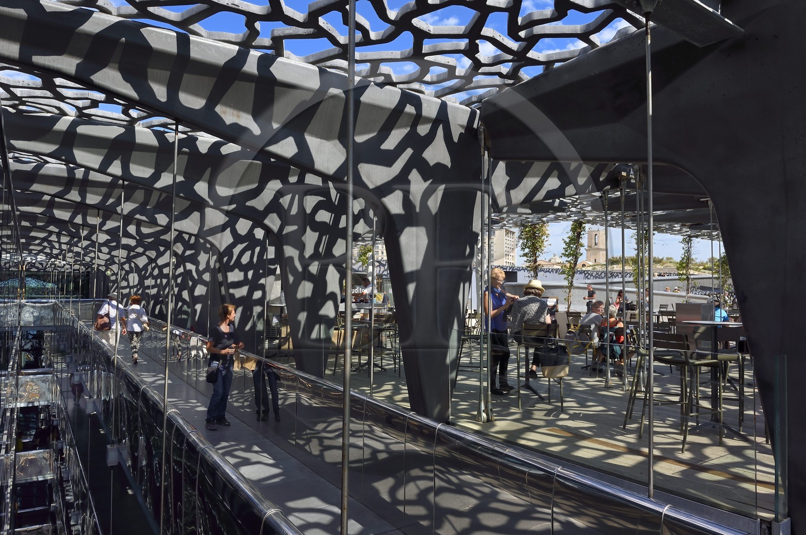 France, Bouches-du-Rhône (13), Marseille, MuCEM (Musée des civilisations de l'Europe et de la Méditerranée) par les architectes Rudy Ricciotti et R. Carta