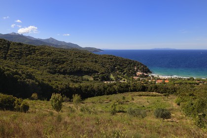 Italie, Toscane, l’Ile d’Elbe, paysage de la cote Nord à Campo all'Aia