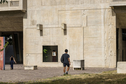 France, Bouches-du-Rhône (13), Marseille, oeuvre architecturale de Le Corbusier, classée Patrimoine Mondial de l'UNESCO, la Cité Radieuse par l'architecte Le Corbusier, le Modulor