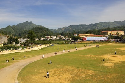 Vietnam, province de Lao Cai, Bac Ha, course annuelle de chevaux