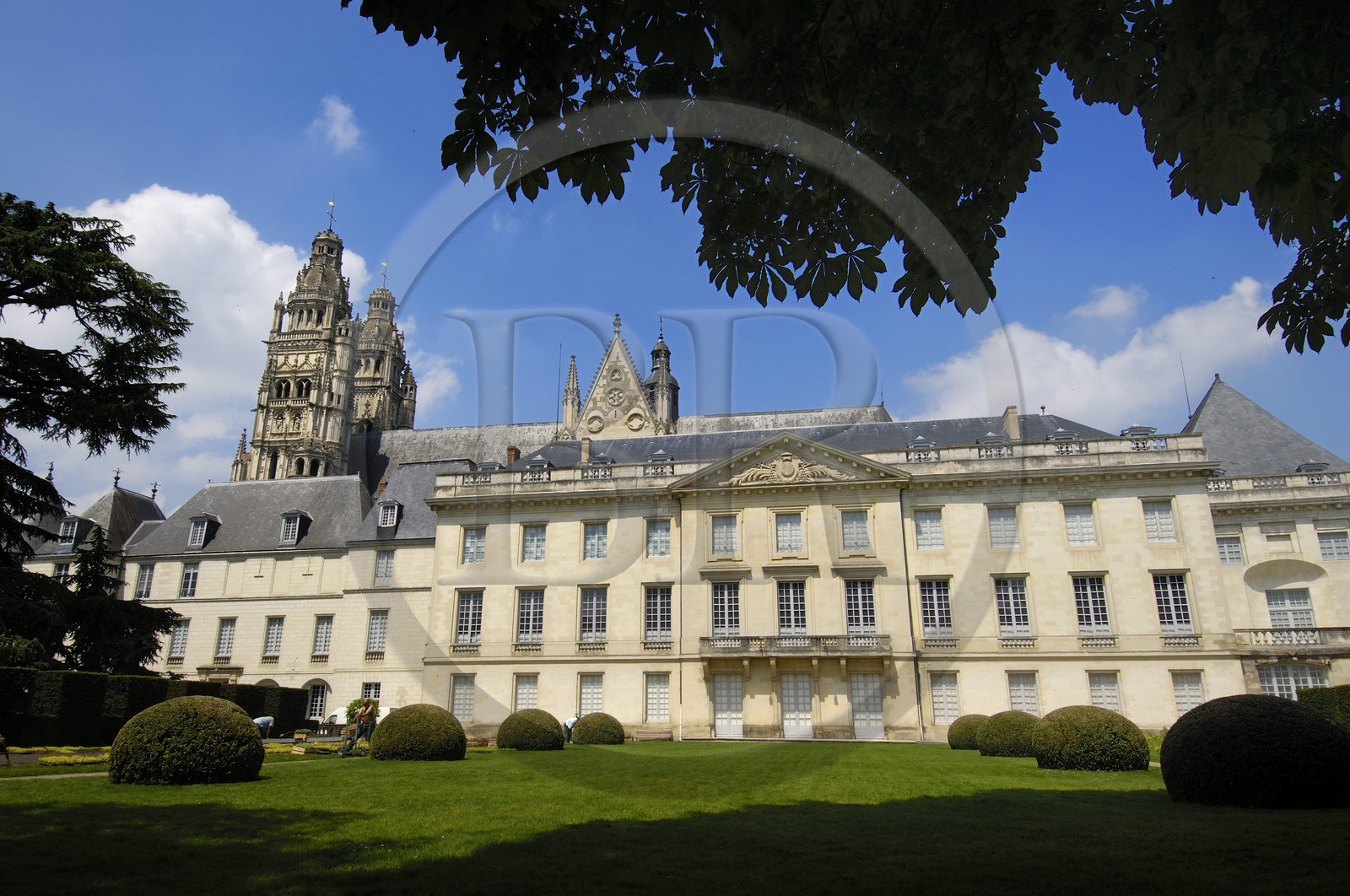 France, Indre et Loire (37), Tours, la cathédrale Saint-Gatien et le musée des Beaux-Arts