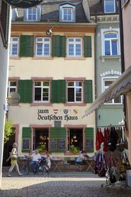 Germany, Baden-Wurttemberg, Freiburg im Breisgau, traditional restaurant in the Schusterstrasse street
