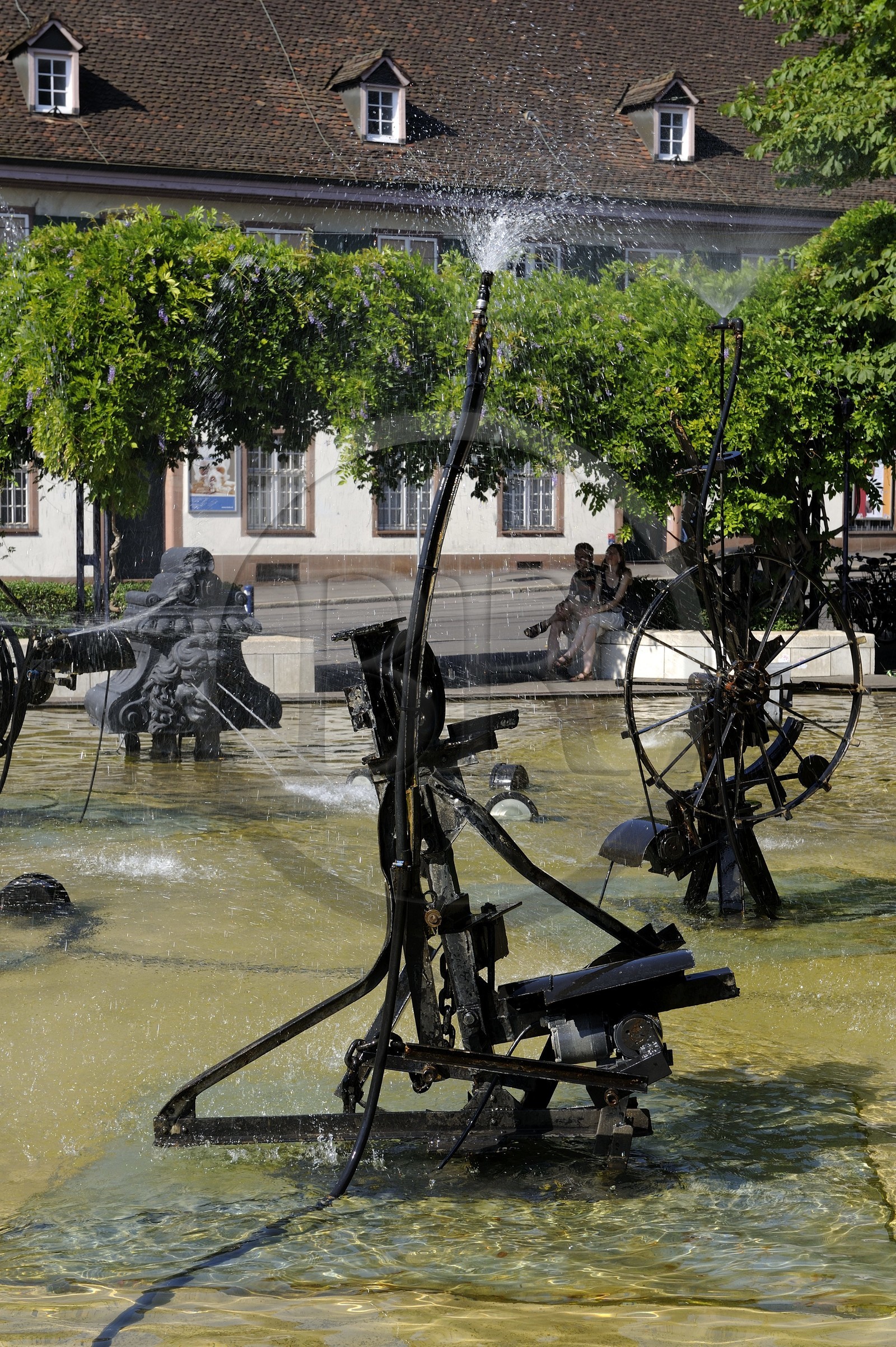 Suisse, Bâle, la fontaine Tinguely
