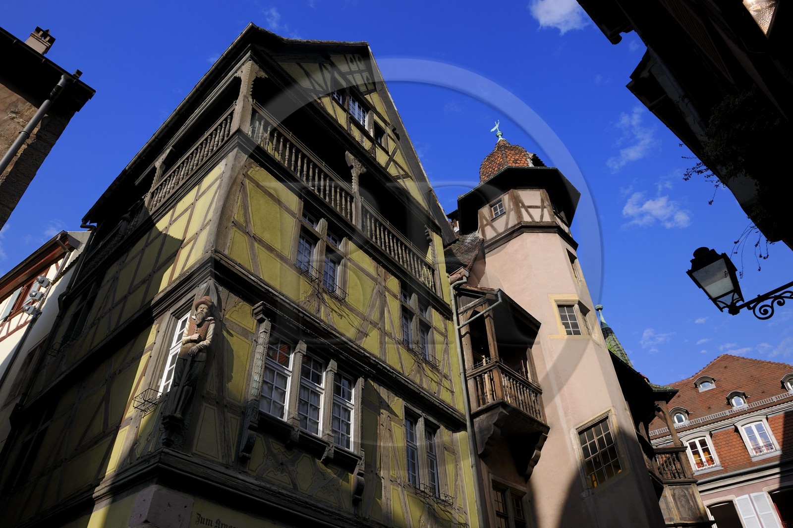 France, Haut-Rhin (68), Colmar, la maison dite « zum Kragen » (Au collet) dans la rue des Marchands