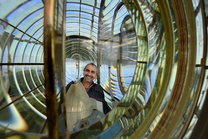 France, Var (83), Iles d'Hyères, parc national de Port Cros, Ile de Porquerolles, Emmanuel Rapenne est le gardien de phare de Porquerolles
