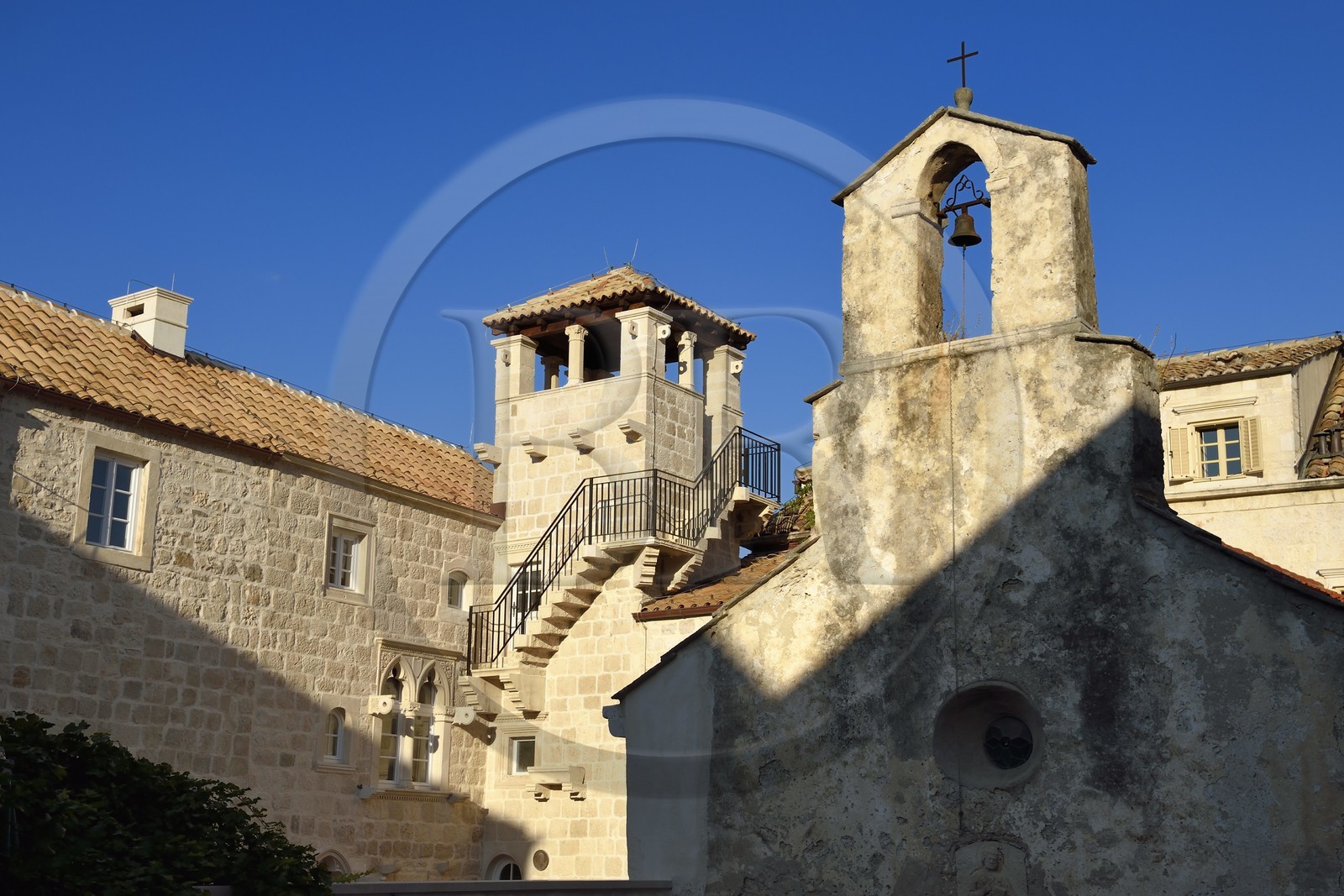 Croatie, Dalmatie, cote dalmate, Ile de Korcula, ville de Korcula, maison où aurait vécu Marco Polo