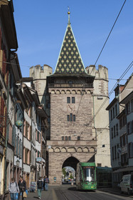 Suisse, Bâle, Vieille ville du Grand Bâle (rive gauche), Spalentor (porte de Spalen)