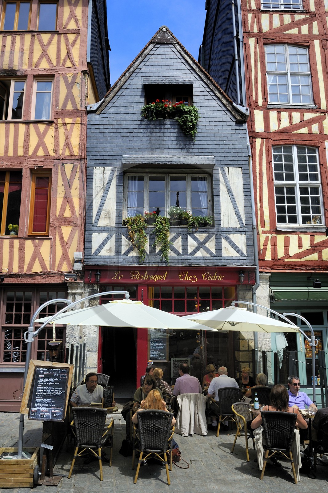France, Seine Maritime, Rouen, the medieval street Martainville beside the St Maclou church
