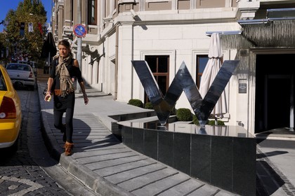 Turkey, Istanbul, Besiktas District, W Hotel in the Akaretler historical housing with terrace, five star hotel of the W American chain