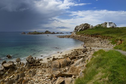 France, Finistère (29), Baie de Morlaix, Pointe de Diben et plage de Port Blanc