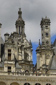 France, Loir et Cher (41), Vallée de la Loire classée Patrimoine Mondial de l' UNESCO, château de Chambord, sur la terrasse du toit