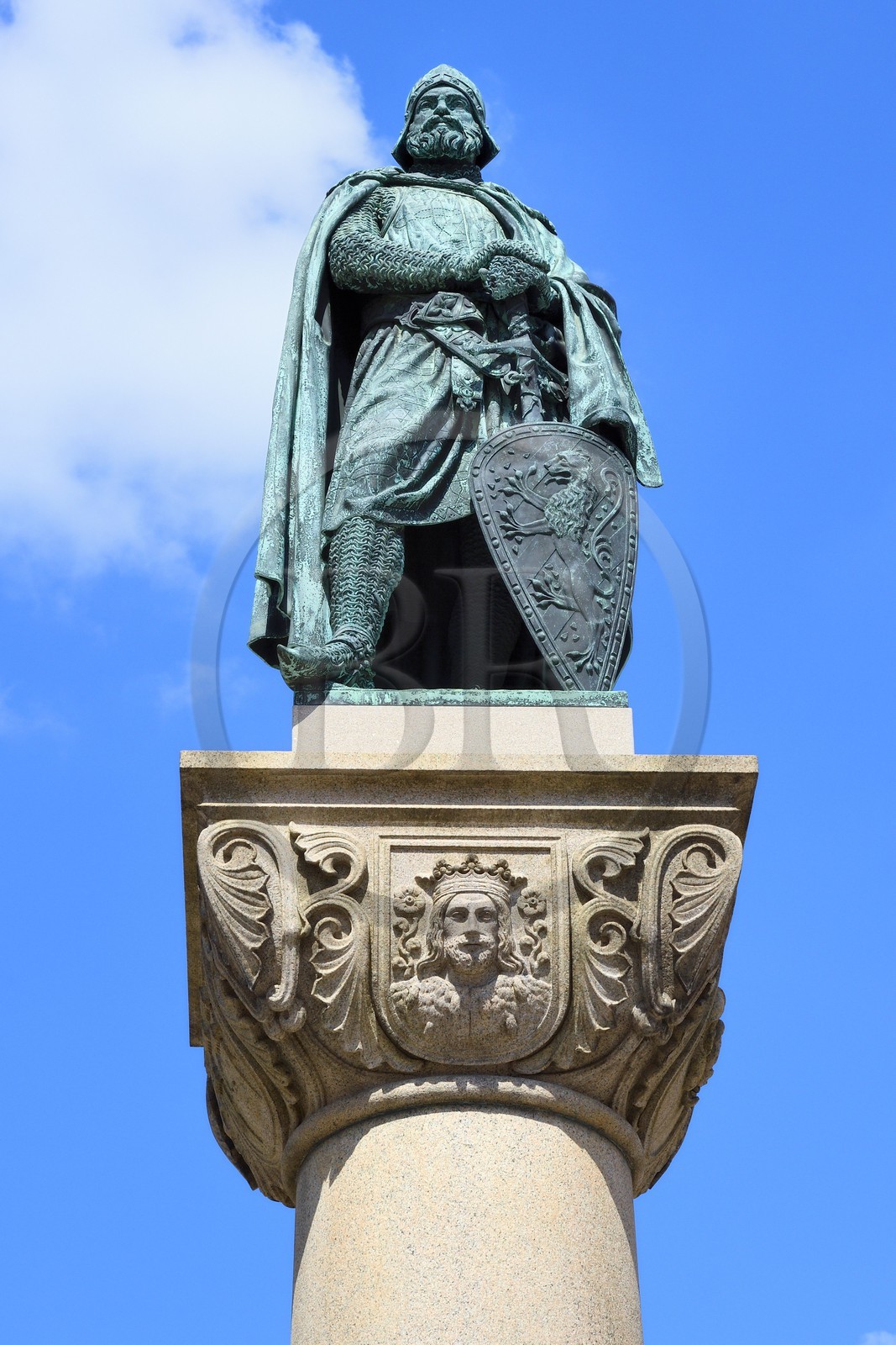 Suède, Stockholm, vieille ville (Gamala Stan Riddarholmen), statue de Birger Jarl