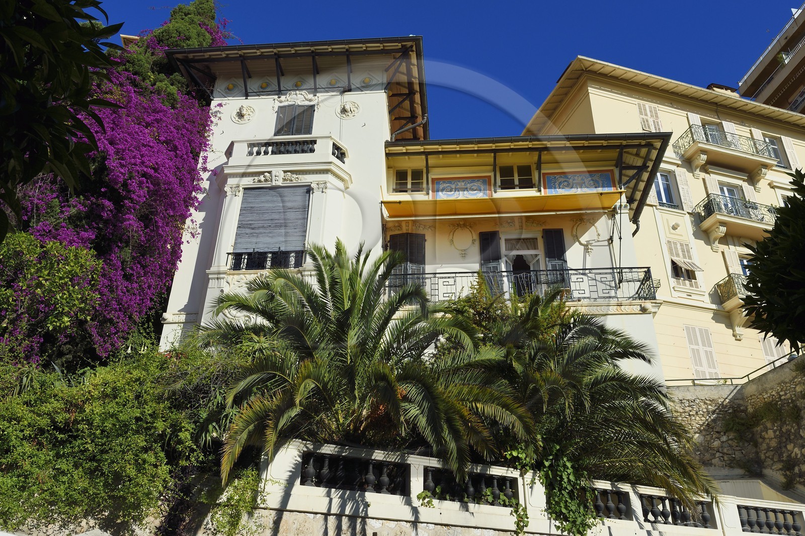 Principality of Monaco, Monaco, Moneghetti district, Les Boutons d'Or Villa of Belle Epoque style at 22 boulevard de la Belgique