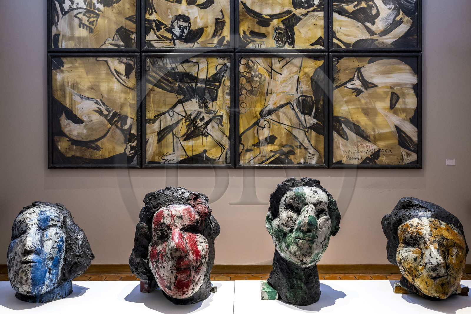 France, Paris (75), Musée Maillol, exposition Markus-Maillol de l'artiste allemand Markus Lüpertz en dialogue avec l'oeuvre d'Aristide Maillol