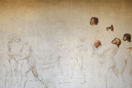 France, Yvelines (78), château de Versailles, classé Patrimoine Mondial de l'UNESCO, esquisse du Serment du Jeu de Paume par Jacques-Louis David